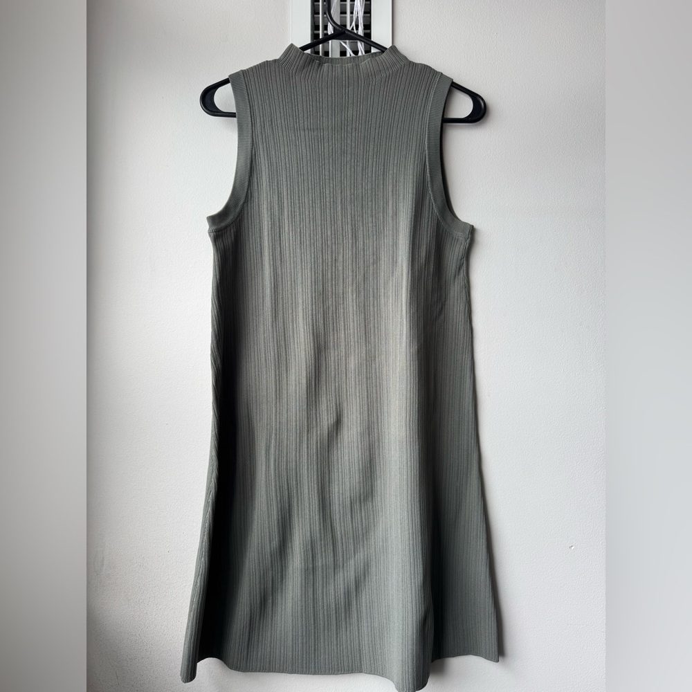Sleeveless Ribbed A-Line Dress